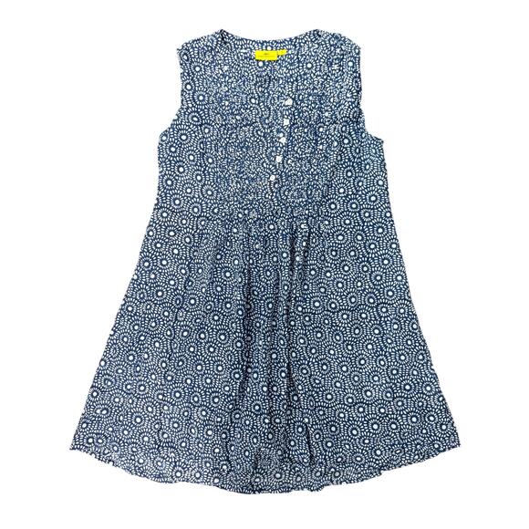 Roberta Roller Rabbit Floral Cotton Pajama Dress Blue White Boho Comfort Sz S - Picture 1 of 6